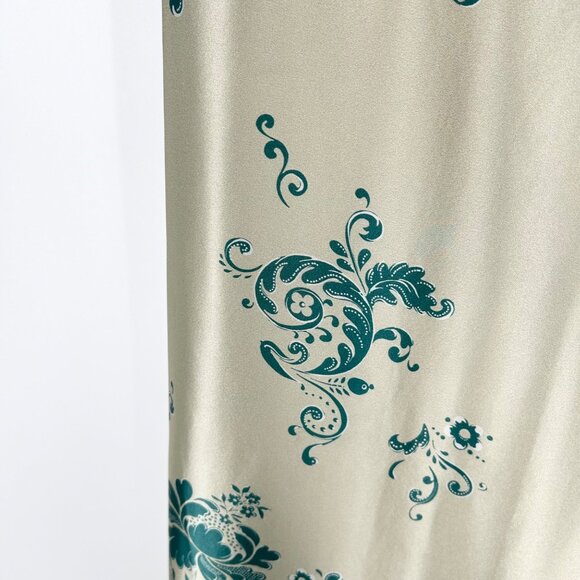 NWT Reformation Frankie 100% Silk Slip Dress in Sage Border - Picture 6 of 11